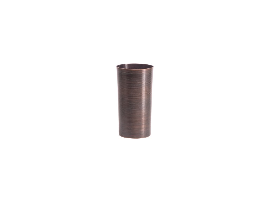 Vase mit Einlage aus Aluminium und Kupfer, Höhe 9,8 cm
