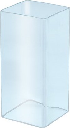 Grablicht gläsern, weiß, 20×9×9 cm