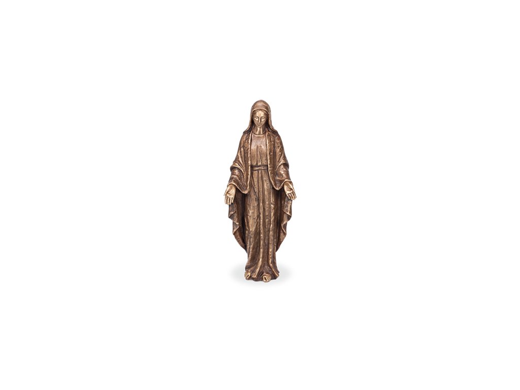 Bronze Madonna für Grabmal, 40×15,5×10 cm
