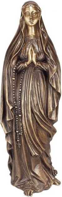 Bronze Madonna für Grabmal, 58×18×16 cm