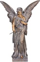 Bronze Engel mit Rose für Grabmal, 15–155 cm