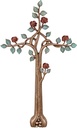 Bronze-Kreuz mit Rosen für Grabmal, 92×54 cm