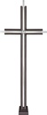 Grabkreuz mit Kristall, Bronze, 73×28 cm oder 93×28 cm