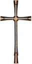 Bronze-Kreuz mit Kristall für Grabmal, 31×15 cm