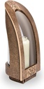 Bronze-Grablicht, 27–30 cm, mit Patina