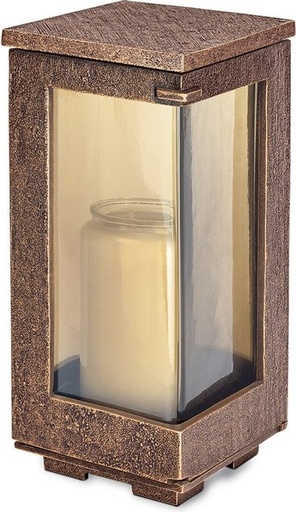 [ST-SK-LAT12] Bronze-Grablaterne für Grabmal, 21×11×11 cm oder 26×12×12 cm