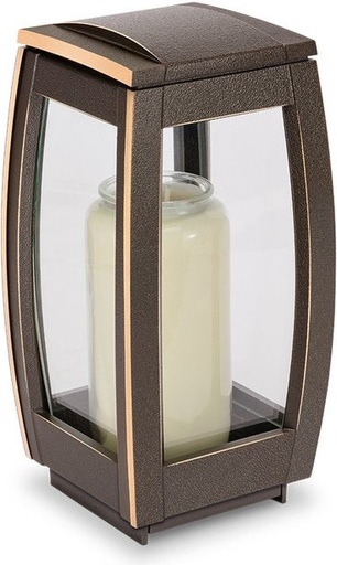 [ST-SK-LAT66] Bronze-Grablicht, 21,5×10,5×10,5 cm