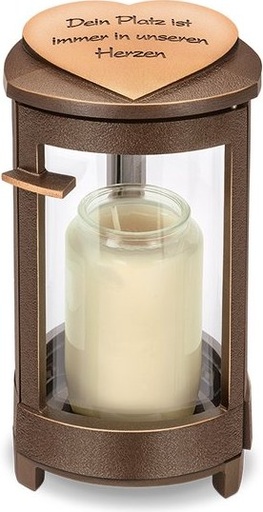 [ST-SK-LAT68] Bronze-Grablicht, 19,5×10×11 cm oder 23,5×11,5×11,5 cm