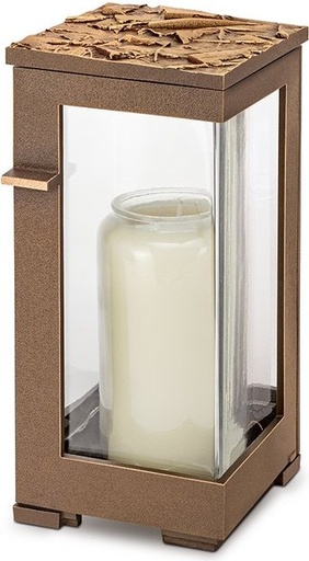 [ST-SK-LAT69] Bronze-Grablicht für Grabmal, 19×10×11 cm oder 23,5×11×12 cm