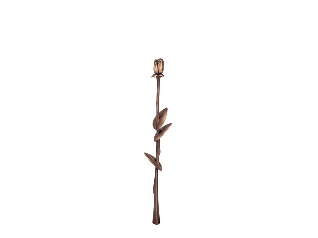 Bronze-Rose für Grabmal, 32×4 cm oder 67×12 cm