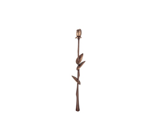 [ST-SK-PFLANZE01] Bronze-Rose für Grabmal, 32×4 cm oder 67×12 cm
