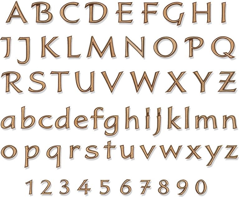 Eleganter Bronze-Buchstabe für Grabmal