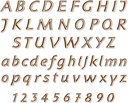 Bronze-Buchstabe Karund für Grabmal