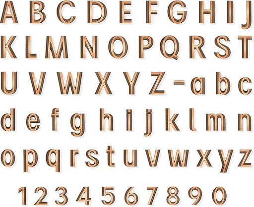 [ST-SK-SCHR006] Bronze-Buchstabe Weimar für Grabmal
