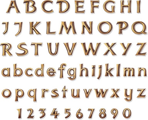 [ST-SK-SCHR015] Bronze-Buchstabenkonturen für Grabmal