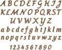 Bronze kursiver Buchstabe für Grabmal