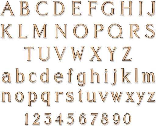 [ST-SK-SCHR026] Bronze-Buchstabe Antikon für Grabmal