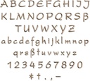 Bronze-Buchstabe Meandra für Grabmal
