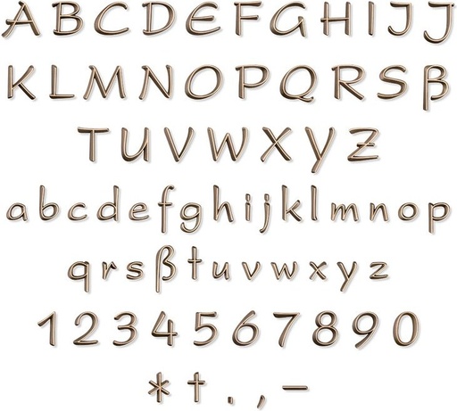 [ST-SK-SCHR027] Bronze-Buchstabe Meandra für Grabmal