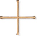 Grabkreuz Elegant, gleichschenklig, 12–20 cm