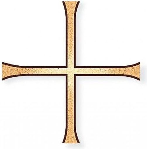 [ST-SK-SCHRKR031] Grabkreuz Formal, Bronze, 15×15 cm