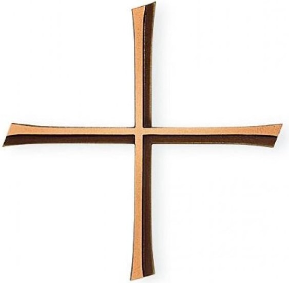 Grabkreuz Kursiva, Bronze, 12×12 cm