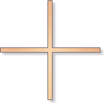 Grabkreuz Alblock, 25×25 cm, Bronze