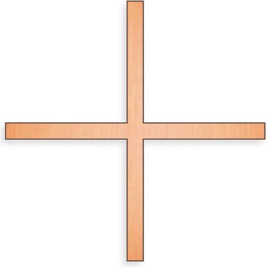 Grabkreuz gleichschenklig mit Inschrift Gericke, 12×12 cm