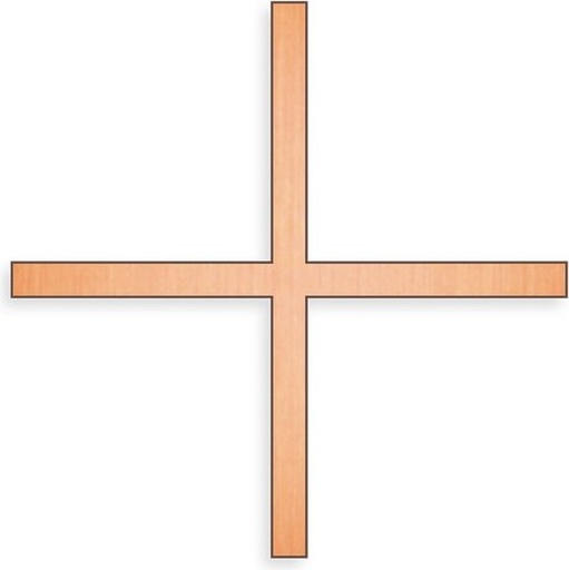 [ST-SK-SCHRKR053] Grabkreuz gleichschenklig mit Inschrift Gericke, 12×12 cm