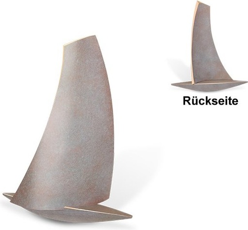 [ST-SK-SYM09] Bronze-Segelboot für Grabmal, 14×12 cm oder 28×24 cm