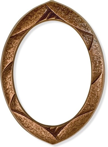 [ST-SK-SYM24] Bronze-Fotorahmen für Grabmal, 12,5×9,5 cm bis 18,5×13,5 cm