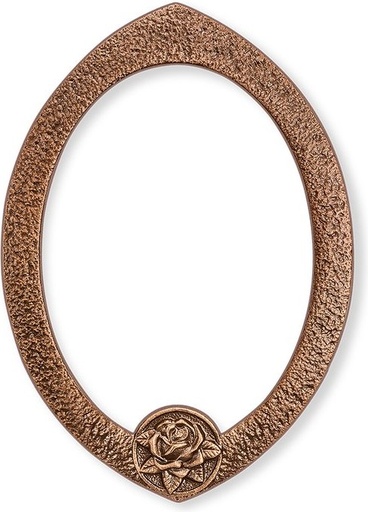 [ST-SK-SYM32] Bronze-Fotorahmen für Grabmal, 12,5×9,5 cm bis 18,5×13,5 cm