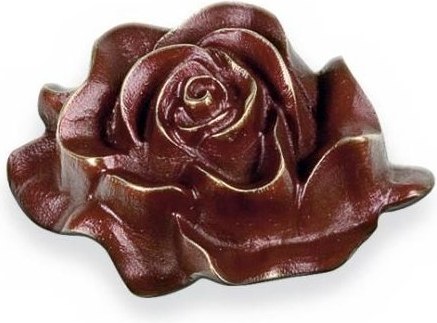 [ST-SK-SYM45] Bronze-rosa Blume für Grabmal, 6×9 cm