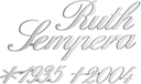 Bronze-Inschrift Sempera, schmal, Dicke 8 mm