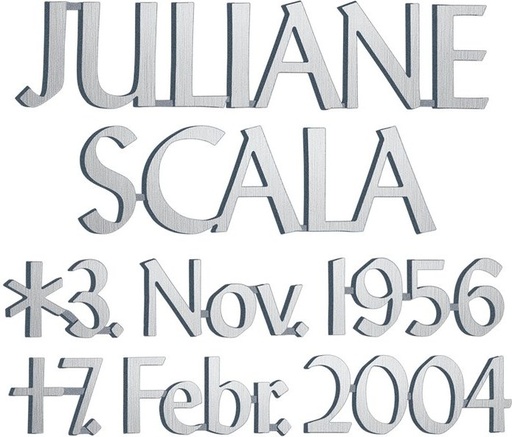 [ST-SK-SZ011] Bronze-Inschrift Scala für Grabmal, Dicke 4–8 mm