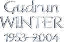Bronze-Inschriftplatte Winter für Grabmal