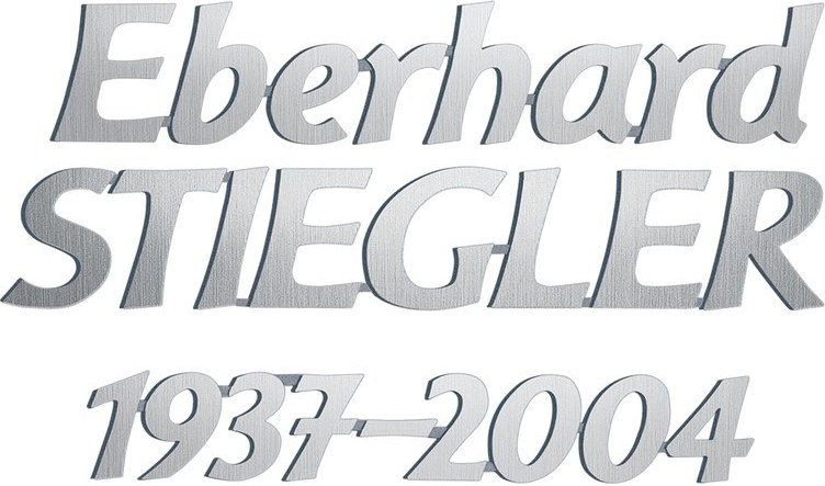 Bronze-Inschriftplatte Stiegler für Grabmal
