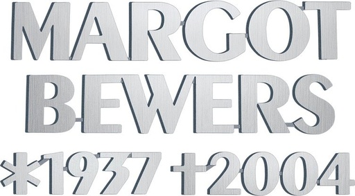 [ST-SK-SZ014] Bronze-Inschrift Bewers für Grabmal, Dicke 8 mm