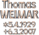 Inschriftplatte Weimar aus Bronze und Aluminium