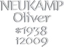 Bronze-Inschrift Neukamp für Grabmal