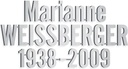 Bronze-Inschrift Weissberger für Grabmal