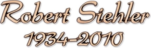 [ST-SK-SZ028] Grabinschrift Siehler, Bronze und Aluminium