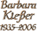 Grabinschrift kursiv aus Bronze oder Aluminium