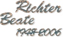 Grabinschrift Richter, Bronze oder Aluminium, Dicke 6–15 mm