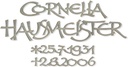 Grabinschrift Cornelia aus Bronze, 6–9 mm
