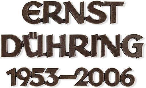 [ST-SK-SZ055] Bronze-Inschriftplatte Dühring für Grabmal