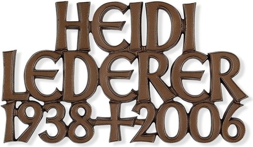 [ST-SK-SZ056] Bronze-Inschrift Lederer für Grabmal