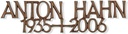 Bronze-Inschrift Hahn für Grabmal