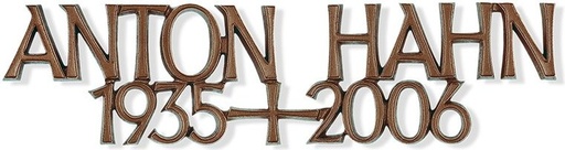 [ST-SK-SZ057] Bronze-Inschrift Kohút für Grabmal