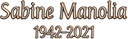 Inschriftplatte Manolia aus Bronze und Aluminium